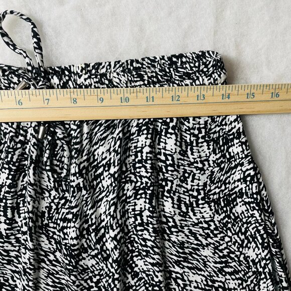 Cynthia Rowley Womens Black & White Abstract Print Long Maxi Skirt Size Large - Picture 5 of 8